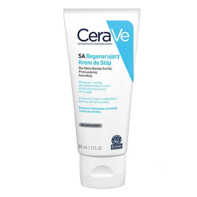 CeraVe SA, herstellende voetcrème met ceramiden, droge en zeer droge huid, 88 ml