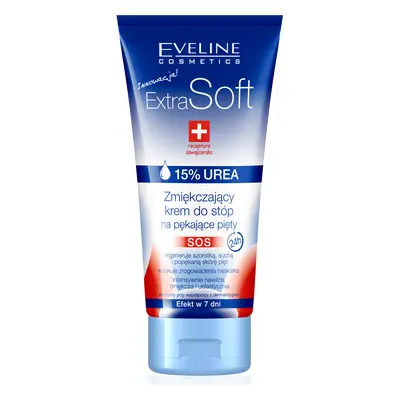 Eveline Cosmetics Extra Soft, verzachtende voetcrème voor gebarsten hielen, 15% ureum, 100 ml