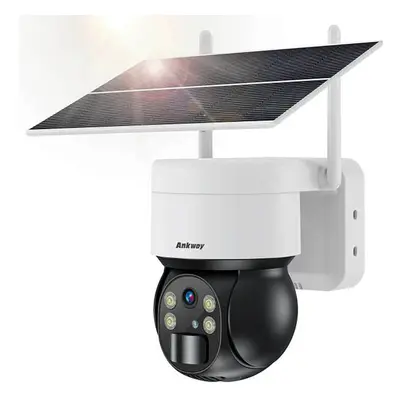 Choetech ASC006-WF slimme PTZ WiFi camera op zonne-energie met 5W zonnepaneel - wit