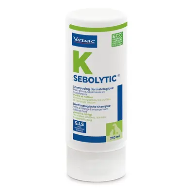 Virbac K Sebolytic® Shampoo gegen fettiges Fell bei Hunde und Katzen 250
