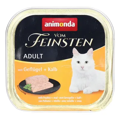 ANIMONDA Vom Feinsten Natvoer op basis van gevogelte en kalfsvlees voor volwassen katten 100 Voeding