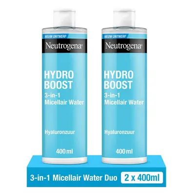 Neutrogena® Hydro Boost 3-in-1 Micellair Reinigingswater | Met Hyaluronzuur 2x400 Gezichtswater
