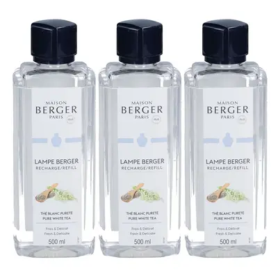 Maison Berger navulflacon kamergeur Thé Blanc Pureté 3x500 Vloeistof