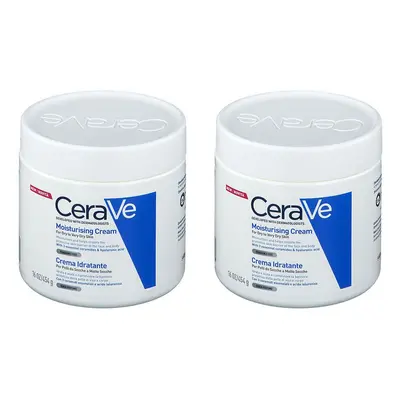CeraVe Hydraterende Balsem | Droge tot Zeer Huid Hyaluronzuur en 3 Essentiële Ceramiden 2x454 Crème