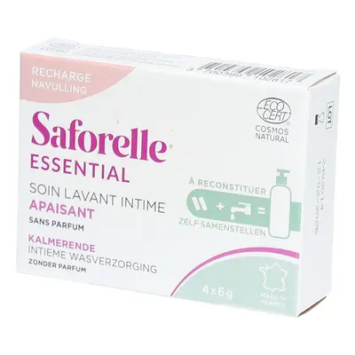 Saforelle Essential Kalmerende Intieme Wasverzorging Zonder Parfum Navulling 4 Wasgel