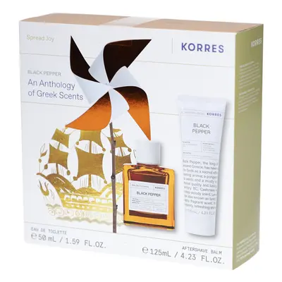 Korres Black Pepper Eau de Toilette + Aftershave Balsem Giftset 50+125 Set