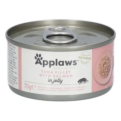 Applaws Tonijn- en Zalmfilet voor Volwassen Katten - In Natuurlijke Gelei 70 Voeding