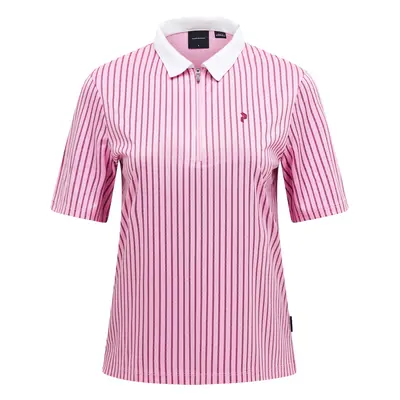 Peak Performance Polo Grafische SS Ritssluiting, roze