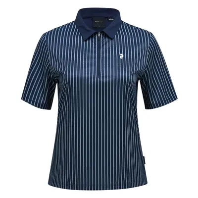 Peak Performance Polo Grafische SS Ritssluiting, marine