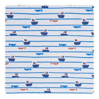 Jersey stof "Boten en Vissen"
