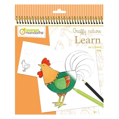 Spiraal boek leren tekenen Graffy Nature "De boerderij"