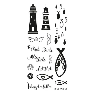 Clear Stamps "Vuurtoren, vis & co"