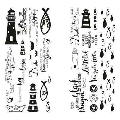 Transferfolie "Vuurtoren, vis & co"
