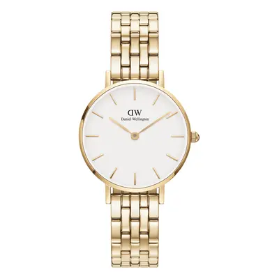 Daniel Wellington Petite Link - dames horloge - goudkleurig met  band