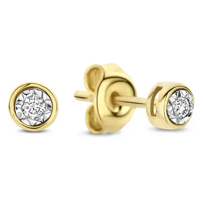 Isabel Bernard De La Paix Inaya 14 Karaat Gouden Oorknoppen | Diamant 0.04 ct | IBD360026