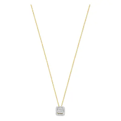 Isabel Bernard De la Paix Elena 14 karaat gouden ketting met diamant 0.18 ct IBD350030