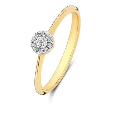 Isabel Bernard De la Paix Viviane 14 karaat gouden ring met diamant 0.06 karaat IBD330037